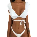 Rubylong 2019 Ruffles Bikini Women Sexy Vintage Swimsuit Brazilian Thong Bikini Set Female Retro Swimwear Push Up Bathing Suit
