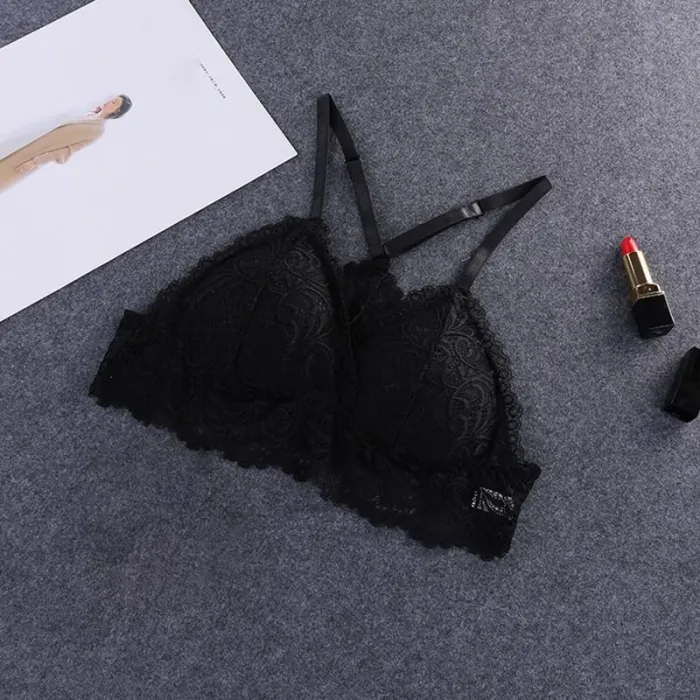 Bra Wireless Bras for Women Lingerie BH Lace Sexy Bralette Push Up Bra Plus Size Y-line Straps Backless Lace Bras Large Size