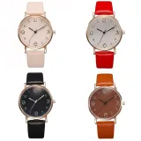 Top Style Fashion Women's Luxury Leather Band Analog Quartz Wrist Watch Golden Ladies Watch Women Dress  Black Clock
