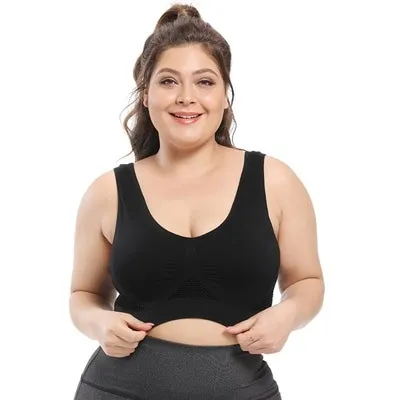Bras For Women Plus Size Seamless Bra With Pads Easy Comfort Bra Active Everyday Push Up Bralette Vest Wireless Brassiere Bra