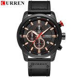 Luxury Brand Men Military Sport Watches Men's Quartz Clock Leather Strap Waterproof Date Wristwatch