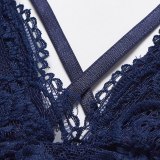 Sexy Deep V Floral Lace Bras Bralette Intimates Thin Belt Lingerie Wirefree Seamless Underwear