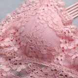 Women Sexy Lingerie Lace Bra Hollow Bralette Backless Crop Top Padded Camis Bra Brassiere Female Intimates Soft Underwear