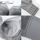 FallSweet  Push Up Bra for Women Padded Plus Size Underwire Bras Minimizer Lingeire  Sexy Lace Underwear C D E Cup