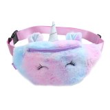 Sequins Printing  Unicorn Sequin Fashion Waist Bag Fanny Pack Children Cartoon Chest Bag Outdoor Travel Pocket Phone Pouch