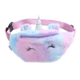 Sequins Printing  Unicorn Sequin Fashion Waist Bag Fanny Pack Children Cartoon Chest Bag Outdoor Travel Pocket Phone Pouch
