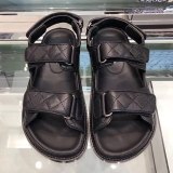 Ladies rhombic leather sandals summer fashion brand comfortable non-slip Flat Roman sandals women's platform sandals slippers