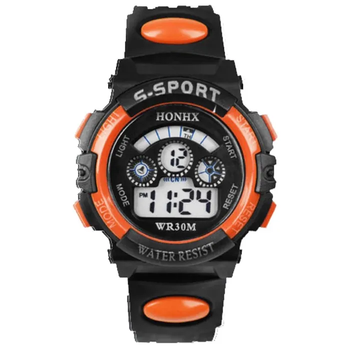 Hot Sale Waterproof Children Watch Boys Girls LED Digital Sports Watches Silicone Rubber watch kids Casual Watch Gift 533
