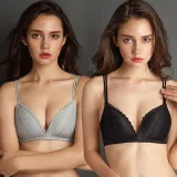 Perfering Black Bra Wire Free Push Up Sexy Women Bras Lace Bralette Lingerie Small Breast Adjusts  A B C Bra Female Underwear