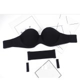 2020 Sexy Gathering Invisible Bras Bralette Underwear Women Push Up Strapless Bra Wedding Brassiere Underwired Back 1/2 Cup Band