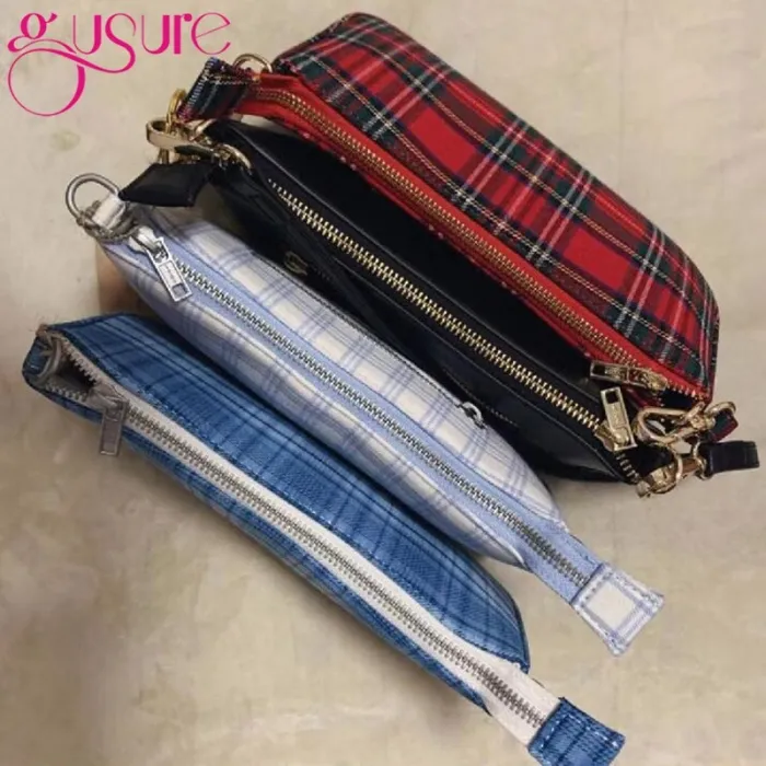 2020 hot sale vintage retro bags designer ladies hand bag French plaid red bag woman elegant bolsa feminina shoulder bag