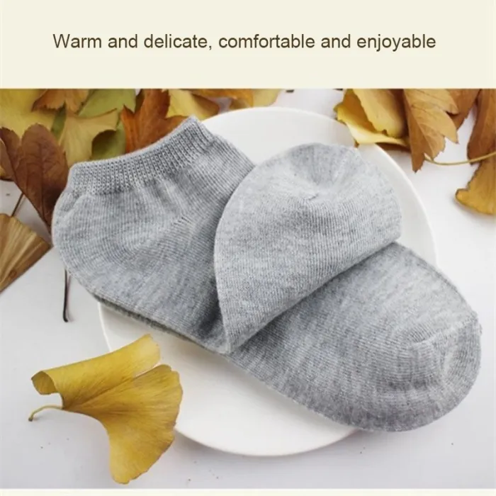 10 Pairs Women Socks Breathable Sports socks Solid Color Boat socks Comfortable Cotton Ankle Socks White Black ~