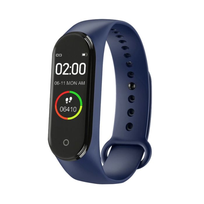 Portable Men's And Women's Waterproof Smart Color Screen M4 Watch Heart Rate Monitor Monitoring Health Tracker Sports Bracelet