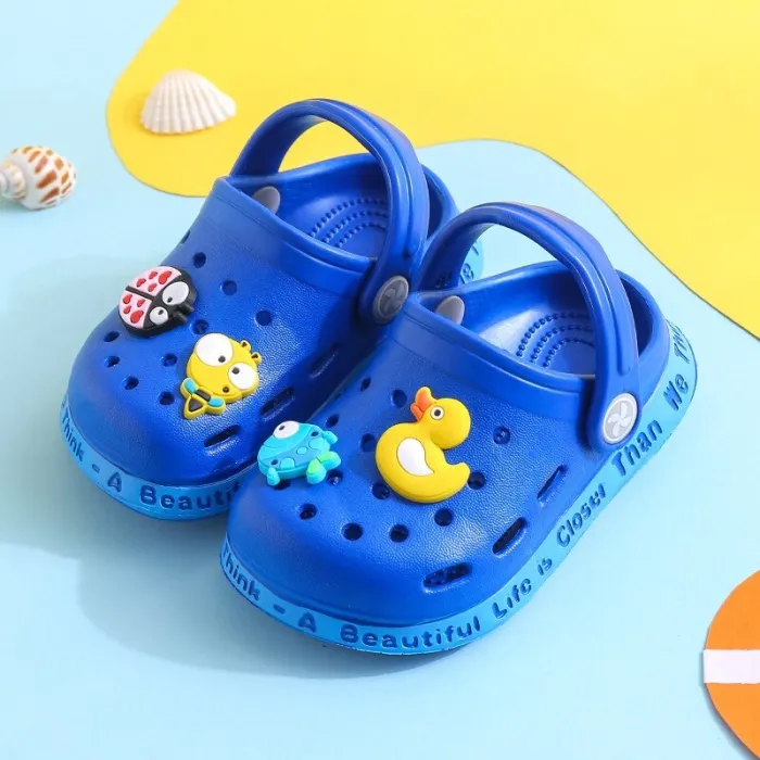 kids Mules & Clogs summer baby boys girls Cartoon sandals flat heels solid cartoon slippers children's garden shoes