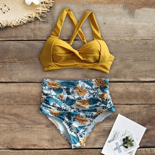 Sexy High Waist Bikini 2020 Halter Plus Size Swimwear Women Swimsuit Female Bikini Set Bodysuit Bathing Suit Summer biquini XXL
