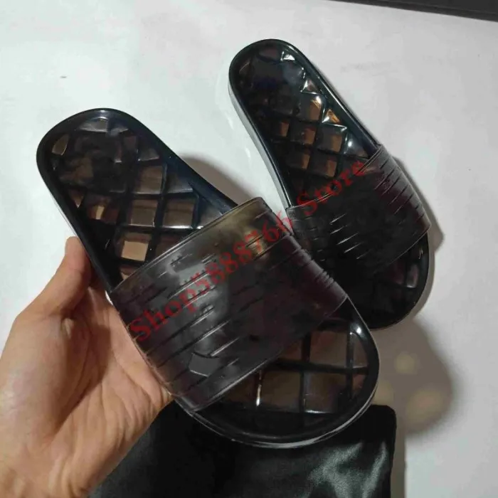 2020 womens clear jelly fashion Flip Flops luxe transparent PVC slides sandals flats designer slippers with box dust bags