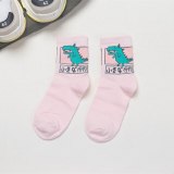 Japanese Kawaii Women Animals Cartoon Tube Socks Cute Egg Rabbit Panther Cotton Long Socks Female and Ladies Pink Milk White Sox