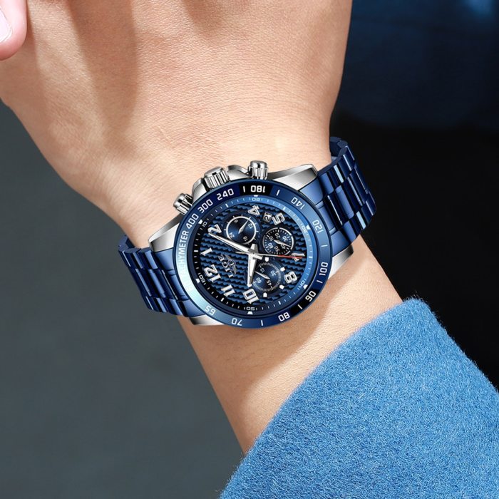 Men's Watch Quartz Clock Male Fashion Stainless Steel Wristwatch with Auto Date Design Casual Business New Watch
