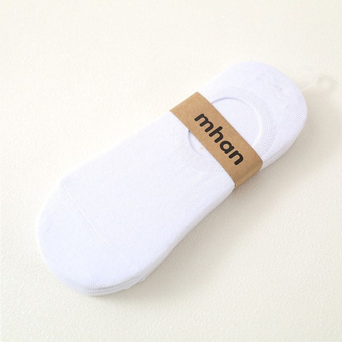 5Pair Fashion Happy Men Boat Socks Summer Autumn Non-slip Silicone Invisible Cotton Socks Male Ankle Sock slippers Meia