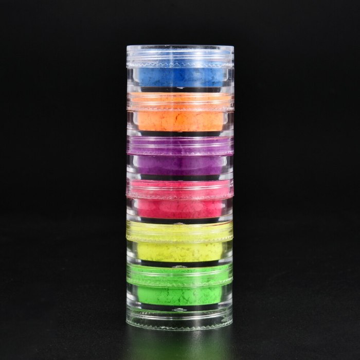 6 Color/Sets Lasting Fluorescent Matte Eyeshadow Neon Pigment Powder Halloween Decoration Eyeshadow Palette Beauty Glazed