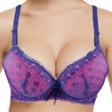 PariFairy Sexy Lace Adjusted Straps Bra Women Padded Lingerie Push Up Bras Plus Size Bra Add Two Cup Underwire Brassiere B C Cup
