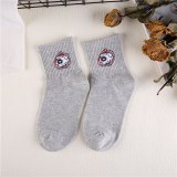 Japanese Kawaii Women Animals Cartoon Tube Socks Cute Egg Rabbit Panther Cotton Long Socks Female and Ladies Pink Milk White Sox