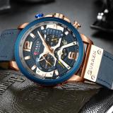 Top   Brand Casual Fashion Watches for Male Sport Military Leather Wrist Watch Men Watch Chronograph