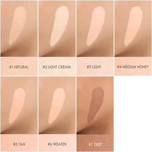 FOCALLURE Eye Concealer & Base 7 Colors Full Coverage Suit for All Color Skin Face/Eye Makeup Liquid Concealer