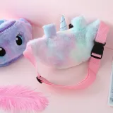 2020 New Cute Unicorn Female Waist Bag Kids Fanny Pack Cartoon Plush Women Belt Bag Fashion Travel Phone Pouch Chest Bag