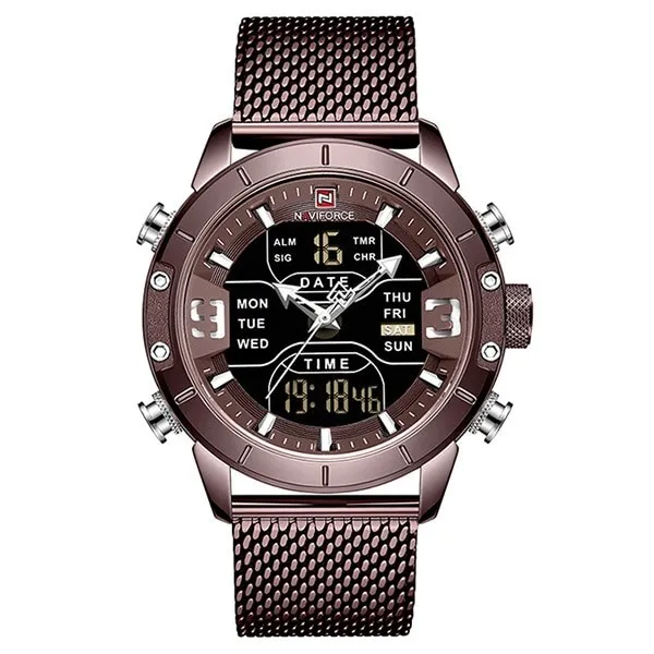 2020 Analog Digital Watches Men Luxury Brand Stainless Steel Sports Men's Watches Digital Waterproof Man Watch