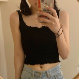 SEASONS Embroidery Butterfly Women Tank Tops Tees Summer Sleevless Casual Crop Top Ladies White Fashion Mini Vest 2020 ASVE80725
