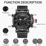 Top Luxury Brand Dress Quartz Mens Watches LED Date Analog Digital Watch Men Fashion Sport Clock