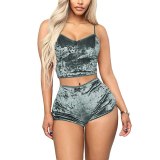 Sexy Lingerie Sets Two Pieces Bra Sets Velvet Underwear Ladies Intimates Tops And Pants Sleepwear Sets Clothing Sleepwear