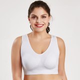 Plus Size Bra Seamless Bra With Pads Big Size 5XL 6XL Push Up Bralette Bras For Women  Vest Wireless Active Brassiere Bra