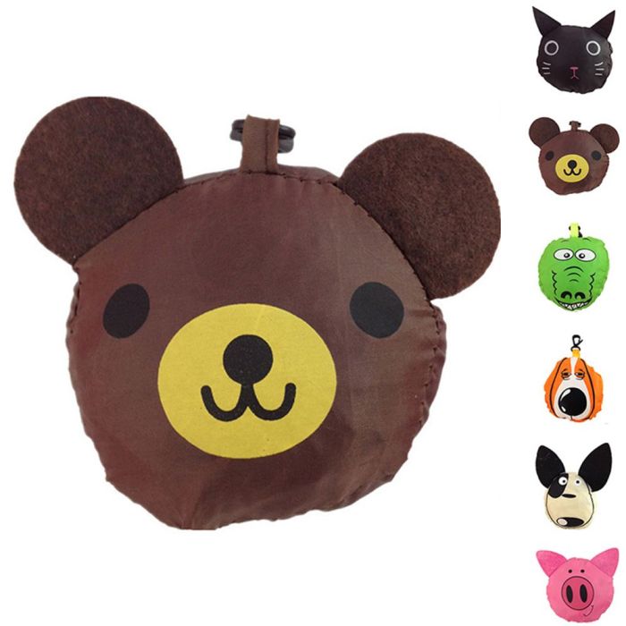 New Reusable Handbag Grocery Tote Storage Eco Travel Animal Shopping Bag Travel packing Organizers(Random Color) Free Shipping