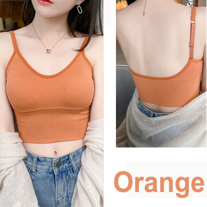 FINETOO Sexy Backless Bralette Active Bra For Women Seamless Padded Bra Women Lingerie Cotton Wireless Long Tops Brassiere Bra