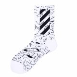 1 pair colorful Men's socks funny European  maple leaf hip-hop In Tube socks cotton personalized sports  basketball socks women