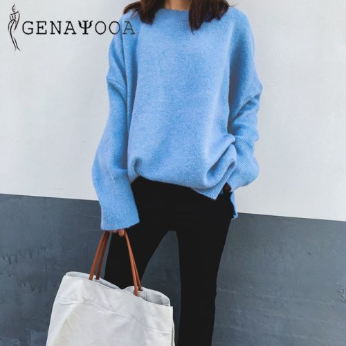 Loose Korean Sweater Women Knitting Winter Autumn 2020 Casual Pullover Jumper Women's Sweaters O-neck Harajuku Chic