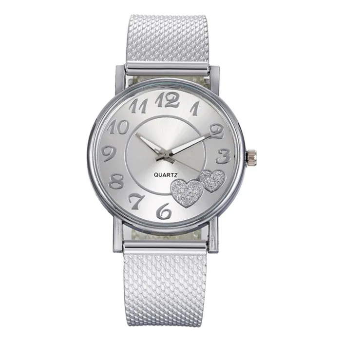 The Latest Top Watch Fashion Women Mesh Belt Watch Wild Lady Creative Gift