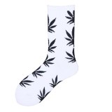 1 pair colorful Men's socks funny European  maple leaf hip-hop In Tube socks cotton personalized sports  basketball socks women