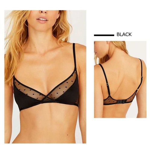 Newest Women Sexy Lingerie Bra Mesh Patchwork Breathable Ladies Bras Brassiere Back Closure Triangle Cup Female Thin Underwear