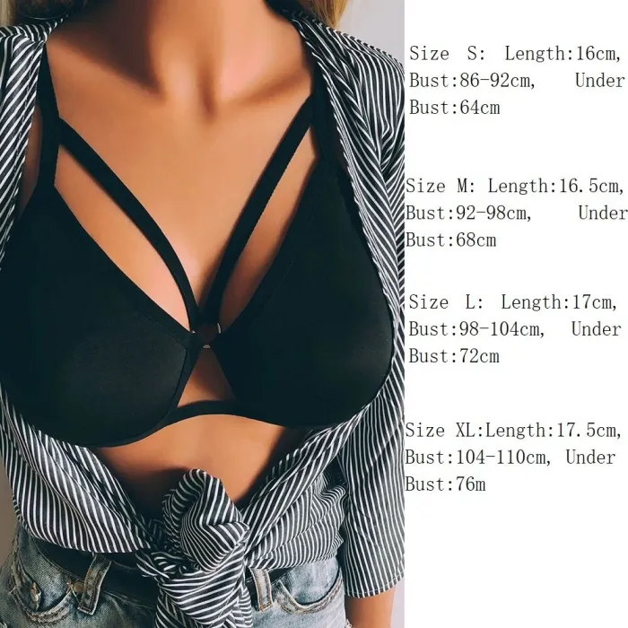 Summer Sexy Seamless Cross Sleepwear Bandage Bra For Women Sexy Underwear Push Up Bra Women's Fashion Bralette Erotic Lingerie