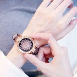 2019 Women Watches Set Starry Sky Ladies Bracelet Watch Casual Leather Sports Quartz Wristwatch Clock