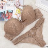 Luxury Sexy Thong France Embroidered Lace Bra Sets For Women Push Up Bra And Panty Set Underwear Sets