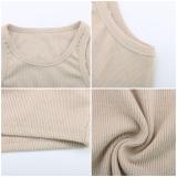 Forefair Ribbed Tank Tops Sexy Crop Vest Solid Harajuku Korean Female Off Shoulder Knitted Khaki White Summer Women Tops