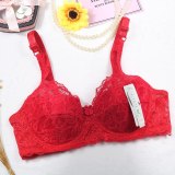 Top Women Underwear Sexy Push up bras 3/4 Cup Padded Lace Sheer Bra Cup B ONLY women bra