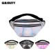 2019 Holographic Women Silver Laser Bum Bag Travel Shiny Waist Bags Fashion Girls Pink Leather Hologram Hip Bag