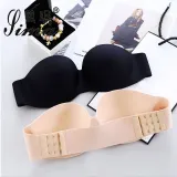 wireless women fashion size d soft black seamless lingerie strapless invisible sexy bralette bra push up