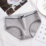Explosion models women's thread in the waist underwear breathable briefs cotton solid color cute bow manufacturers wholesale