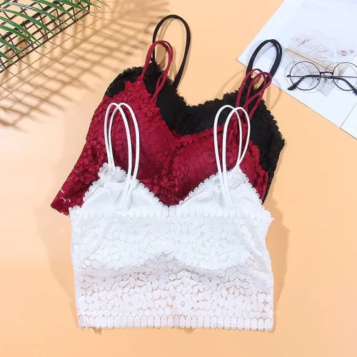 Sexy Lingerie Soft Bras For Women Hot Tank Top Female Lace Strap Wrapped Chest Shirt Lingerie  Push Up for Women Bra B0149
